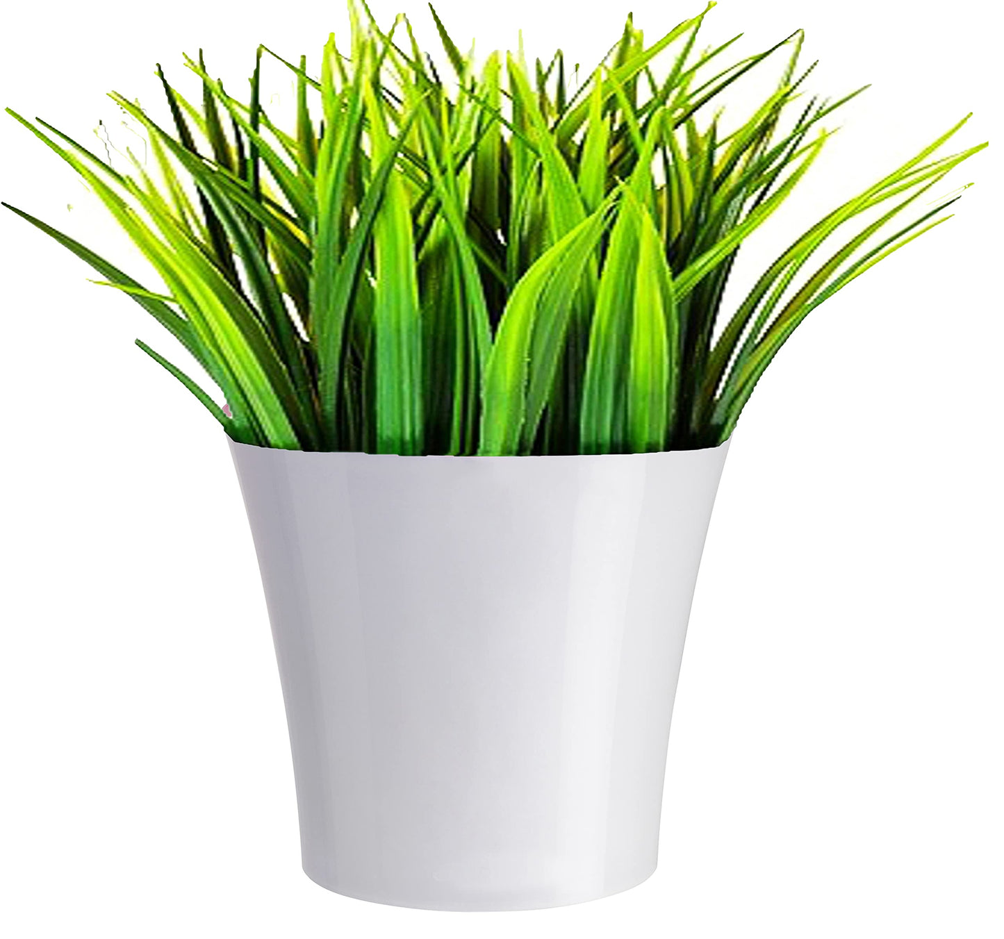 DECOPOTS Pot for Plants | 7.7 Inch | Self Watering Red Plant Planter | Indoor Flower Pot | Plastic Flower Pots with Drainage for All House Plants, Flowers (Diameter 7.7", White - Purple)