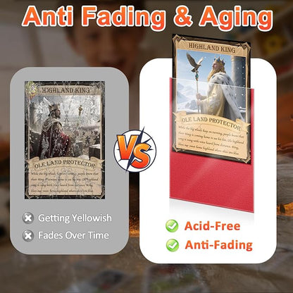 600PCS Card Sleeves for Collectable Gaming Cards, Matte Card Protectors Sleeves for Baseball Cards, Game Cards and Trading Cards (6 Colors)