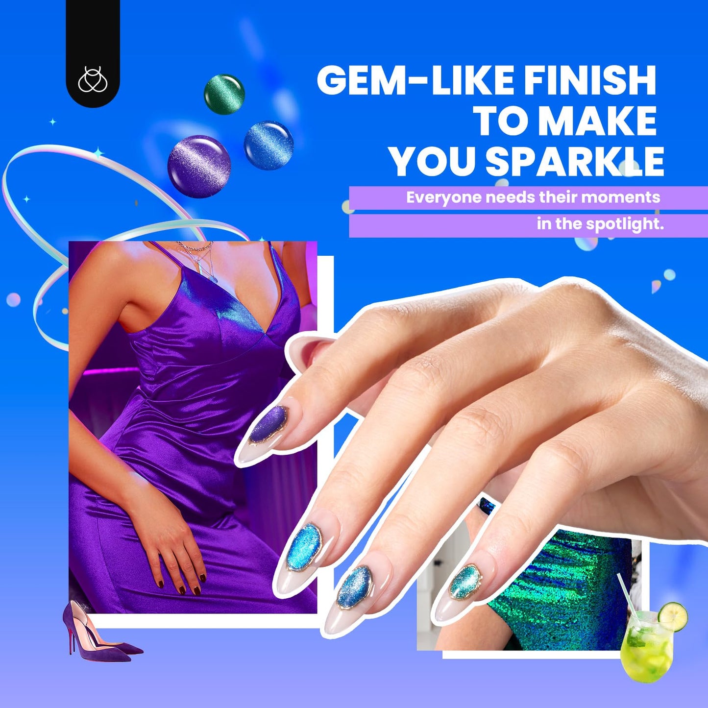 Beetles Gel Nail Polish Kit with U V Light - 80Pcs Fall Nail Fest Color Enchantment 55 Colors Gel Polish Starter Kit with Base Top Coat DIY Nails Stickers Manicure Tools Gift for Women Teens Girls