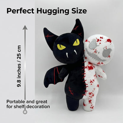 Tabiaprd Reversible Halloween Plush Toy – Flip Vampire & Ghost Glow-in-the-Dark Horror Stuffed Animal 9.8" Collectible Scary Plushies Pillow Ultra-Soft Cuddle Buddy for Halloween Decor, Gifts & Movie