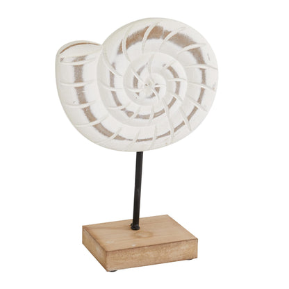 Deco 79 Plastic Sea Life Decorative Sculpture Home Decor Statues, Set of 3 Accent Figurines 13", 13", 13"H, White