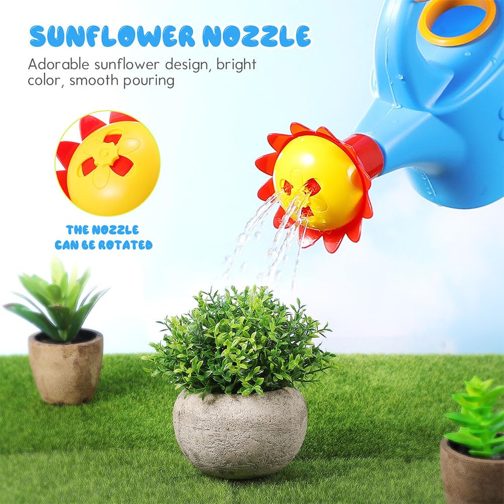 TOYANDONA 3pcs Toy Watering Can for Kids - Plastic Watering Cans Garden Flower Water Pot for Spring Summer Outdoor Bath Beach Sand Toys (Random Color)