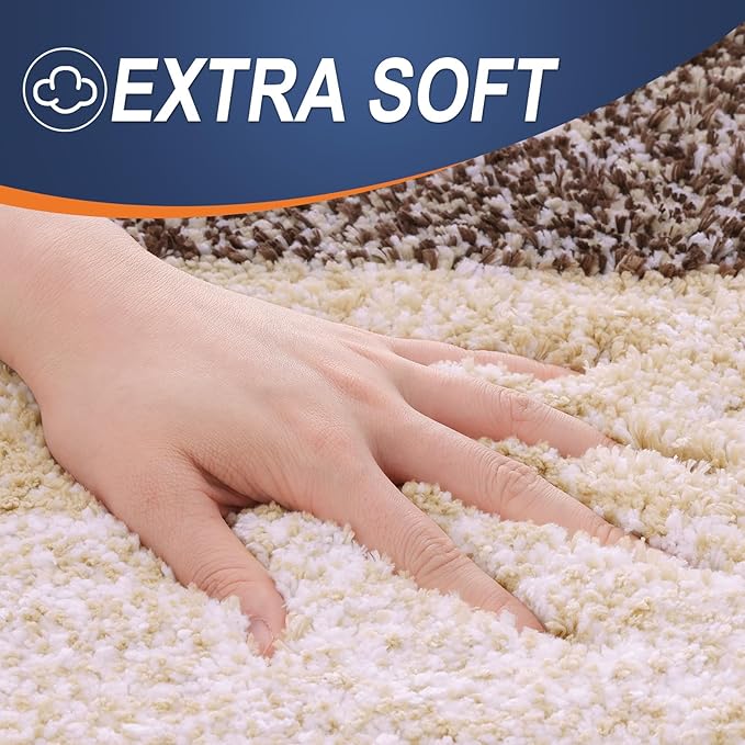OLANLY Bathroom Runner Rugs Mat 59x24, Extra Soft Absorbent Microfiber Bath Rugs, Rubber Backing, Quick Dry, Washable Long Bath Mats for Bathroom Floor, Tub and Shower, Home Decor Accessories, Brown