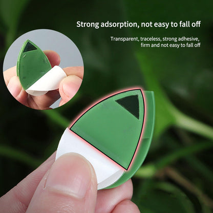 Odetina 2026 New Plant Clips for Climbing Plants, 10 Pcs Green Leaf Shaped Self-Adhesive Plant Wall Clips, Plant Climbing Wall Fixture Clips for Vine Support, Wall Plant Holder & Cable Organization