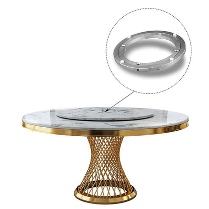 CBTONE 8 Inch Aluminum Lazy Susan Bearing Turntable Bearings 200mm Silver Turntable Swivel Plate Hardware for Dining-Table