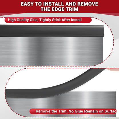 Rubber Edge Trim, 1/16" Self Adhesive Flexible U Channel Edge Protecter for Sheet Metal, Car Doors, U Shaped Sharp Edge Protecter, Fit for 0-3/32" Thick Edge, Black Color, 20Ft, EPDM Material