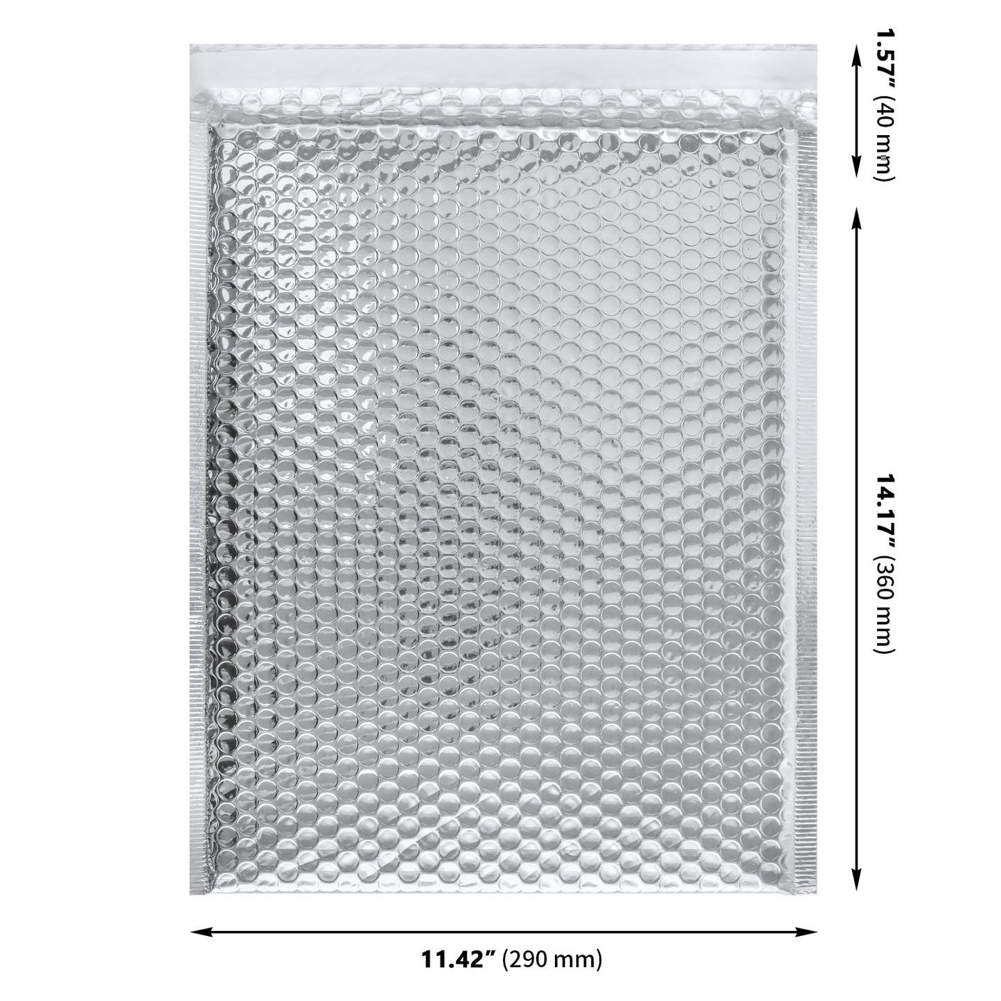 GINLANK 30 PCS 11.4 x 14 Inch Bubble Mailers, Silver Padded Mailing Envelopes, Practical Self Seal Aluminum Film Shipping Envelopes for Packing, Mailing