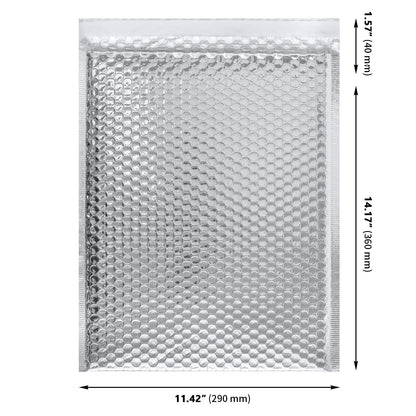 GINLANK 30 PCS 11.4 x 14 Inch Bubble Mailers, Silver Padded Mailing Envelopes, Practical Self Seal Aluminum Film Shipping Envelopes for Packing, Mailing