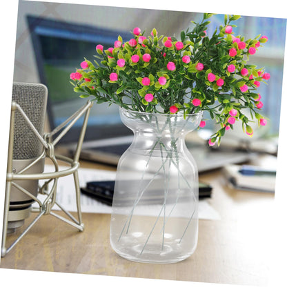 GLEAVI Clear Glass Vase for Hydroponics and Floral Arrangements Elegant Desktop Decorative Centerpiece for Home and Office for Plant Container and Terrarium Display