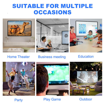 Projector Screen, DUYIKJ 84 inch Foldable Portable Rear Front Projector Screen Indoor Outdoor 4K 16:9 HD Double Sided Projection Movies Screen for Camping Party,Backyard Home Theater