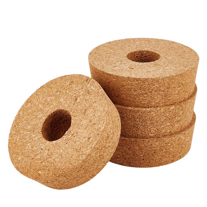 OLYCRAFT 4 Pack Cork Lids for Glass Planters 3.5~3.9 Inch Hydroponic Lids 1.2 Inch Thick Terrarium Cork Covers with 1.2 Inch Hole Natural Cork Stoppers for Hydroponic Plant Propagation Growing Vases