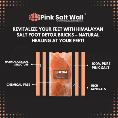 Himalayan Salt Foot Bricks Pair of Natural Pink Salt Blocks for Feet, Rest & Spa Stones Natural Salt Block, Salt Brick for Foot Soak, Relaxation & Odor Neutralizer
