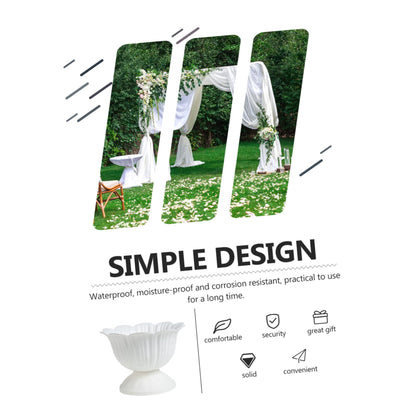 NOLITOY Wedding Pot Large Outdoor Pots for Indoor Urn Vase Pots Vase Houseplant Plant Cage Pillar Planter Houseplant Garden Rome White Front Door