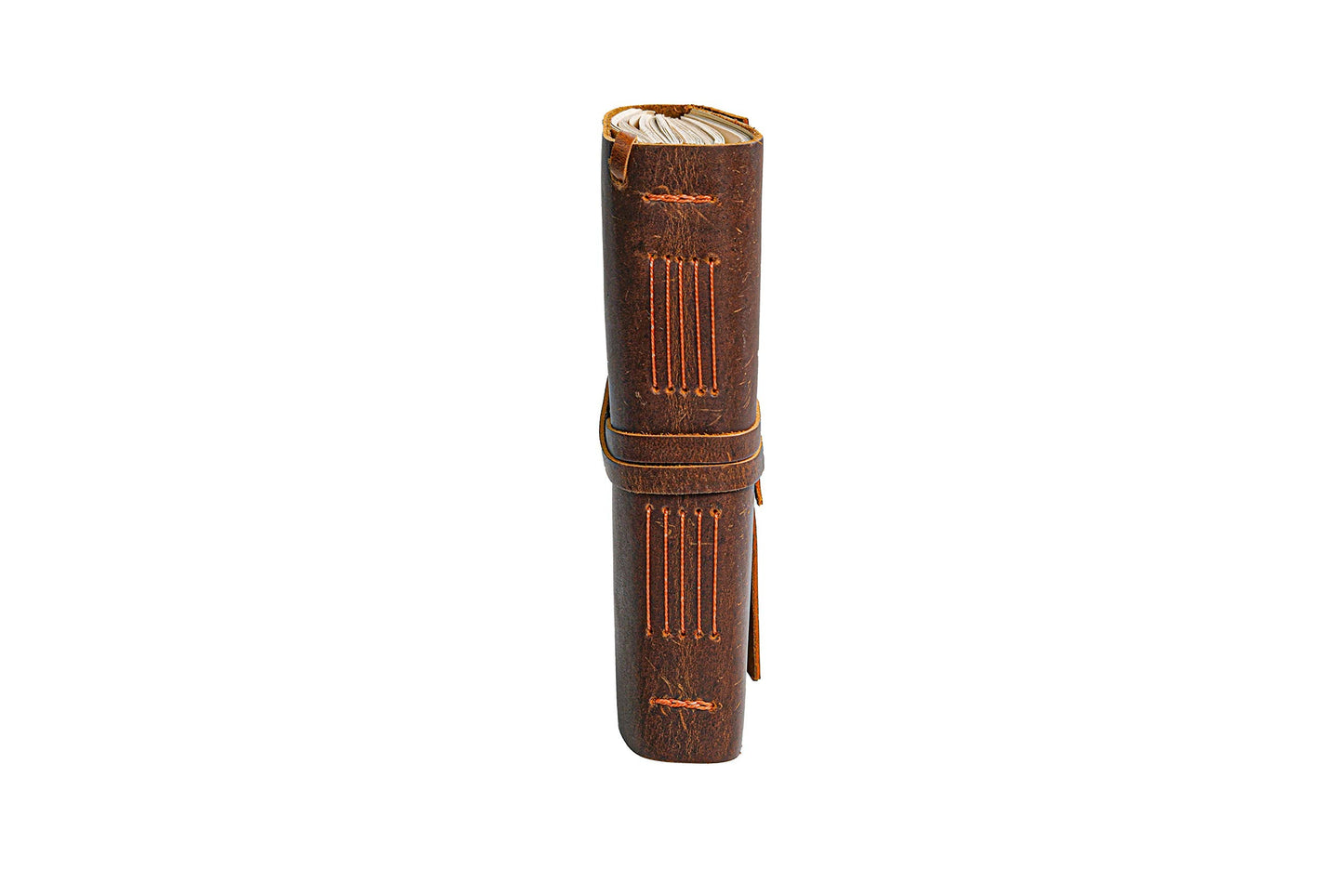 Leather Journal Notebook - Rustic Handmade Vintage Leather Bound Journals for Men and Women - Leather Craft Unlined Paper 300 Pages, Leather Book Diary Pocket Notebook, Diary To Write In (5" x 7")