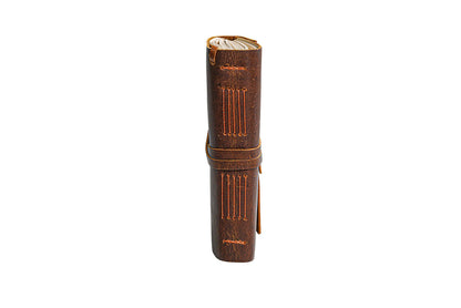 Leather Journal Notebook - Rustic Handmade Vintage Leather Bound Journals for Men and Women - Leather Craft Unlined Paper 300 Pages, Leather Book Diary Pocket Notebook, Diary To Write In (5" x 7")