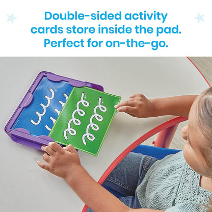 hand2mind Cursive Letter Tracing Sensory Pad, Reusable Handwriting Practice for Kids, Cursive Alphabet Learning Toys, Tracing Board, Fine Motor Activities, Writing Center for Classroom