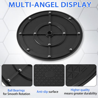 2 Pcs Multi-use Heavy Duty Rotating Swivel Stand - Lazy Susan with Steel Ball Bearings for Model Base/Rotating Plants/Crafts Stand Monitor/Big Screen TV/Monitors/Potted Plants (8 Inch)