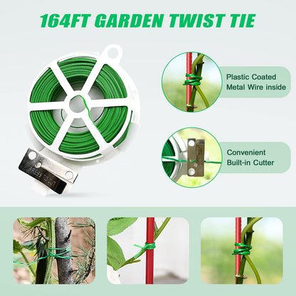 DoCred Red A-Frame Metal Garden Trellis, 2 Pack, PVC-Coated Steel, Perfect for Cucumbers, Squash, Peas, Flowering Vines