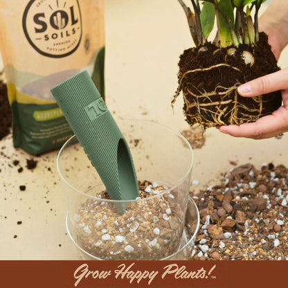 Sol Soils Granola Guy’s Scrumptious 8" Small Scoop for Transplanting, Potting, Repotting & Plant Care – Durable Gardening Tool for Soil, Sand, & More