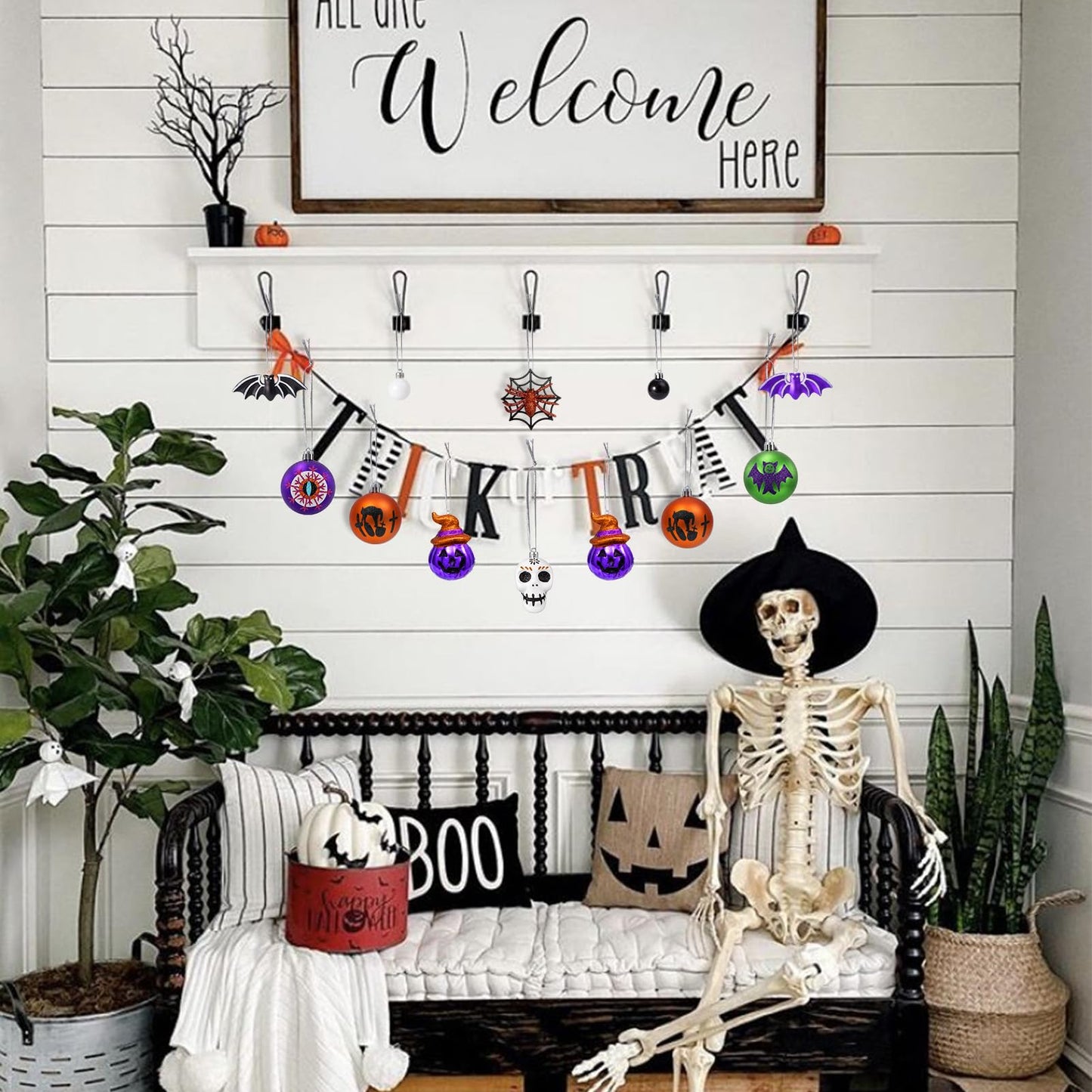 Halloween Ornament Set, 30pcs Shatterproof Tree Decorations Indoor