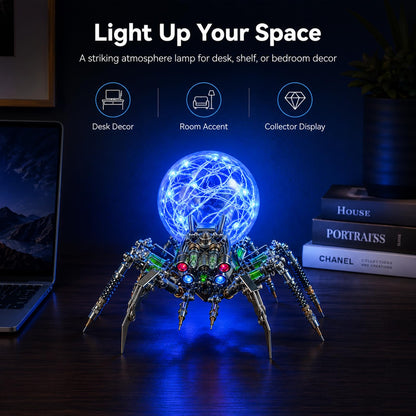 3D Metal Puzzle for Adults,Spider Puzzle Building Set，3D Metal Model Kit, Brain Teaser Puzzles DIY Assembling for Stress Relief - High end Men's Gift