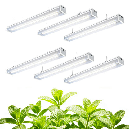 Grow Lights for Indoor Plants Full Spectrum Grow Lights for Seed Starting,4FT 5000K Daylight White Plant Light for Indoor Plants,252W(6x42W 1400W Equivalent) Linkable Design,Greenhouse,6 Pack