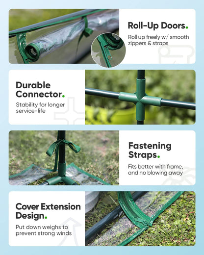 Quictent Mini Greenhouse, Portable Quick-Setup Small Tabletop Waterproof UV Protected PVC Cover Shelter for Outdoors/Indoors W/ Raised Base for Garden Plant Seed Starting, 71"x36"x36" Clear