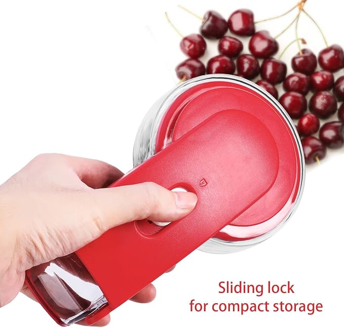 Cherry Pitter - UCMORX Multi Cherries Corer Stainless Steel Pitter Tool with Labor-Saving Design Safe Lock Design for Making Cherry Jam - 6 Cherries