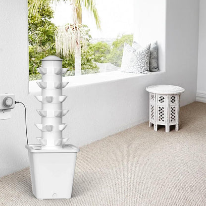 LYCereal Hydroponics Growing System, 30-Plant Indoor Hydroponic Tower with Pump System, Plants Germination Kit, Smart Aeroponic Herb Garden, Vertical Hydroponic System for Gardening Lover (No Seed)