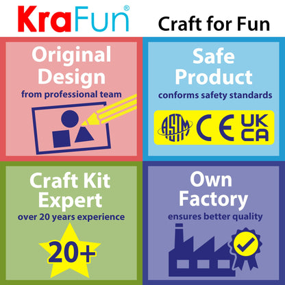 KRAFUN My First Lacing Cards Kit for Toddlers & Kids Age 3+, 10 Safari Animal Arts & Crafts Projects, Fine Motor Skills Toys with Lion Monkey Elephant Tiger Giraffe Hippo Zebra Bear