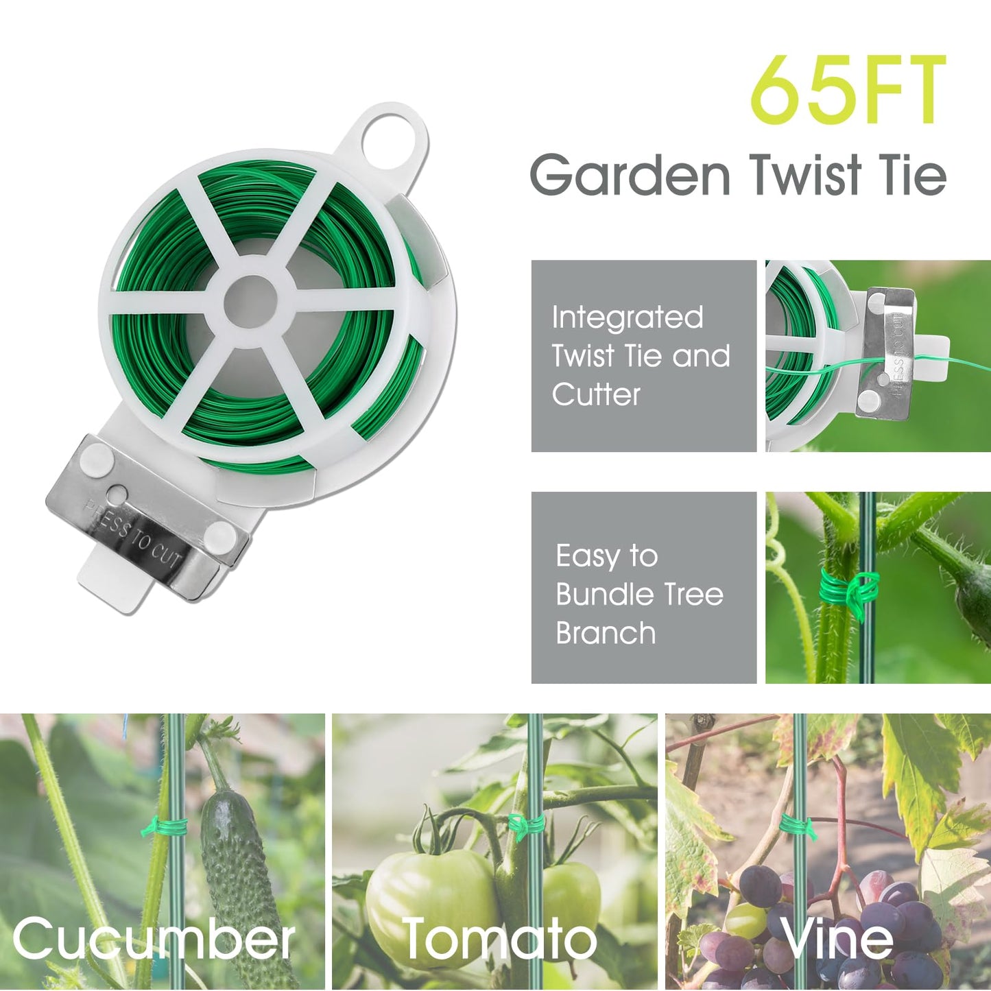 Cucumber Trellis for Raised Bed, Rifny 16.5 x 40 Inch Metal Trellis for Climbing Plants Outdoor with Plant Clips Twist Ties, Garden Plant A-Frame Trellis for Vegetable Pea Tomato (Green, 2 PCS)