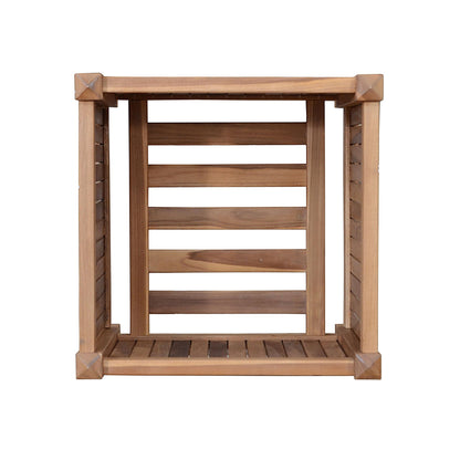 HomeRoots 18" Natural Solid Wood Indoor Outdoor Square Planter Box