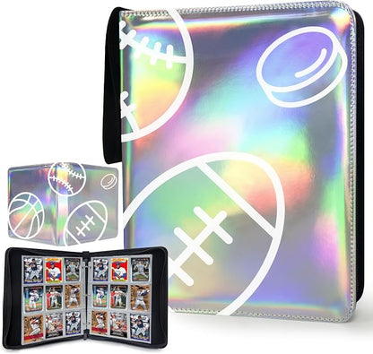 900 Pockets Sports Card Binder, Portable Waterproof Storage Bag with Removable Sleeves for Baseball Football Basketball Hockey Cards 2025 2026 Collectors