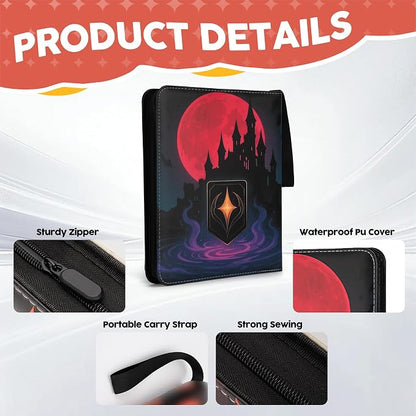 9 Pocket Card Binder for MTG/YGO/PTCG/Game Cards, Holds 720 Cards,Premium Card Collector Book for TCG Players,Toys Gifts for Kids-Magenta