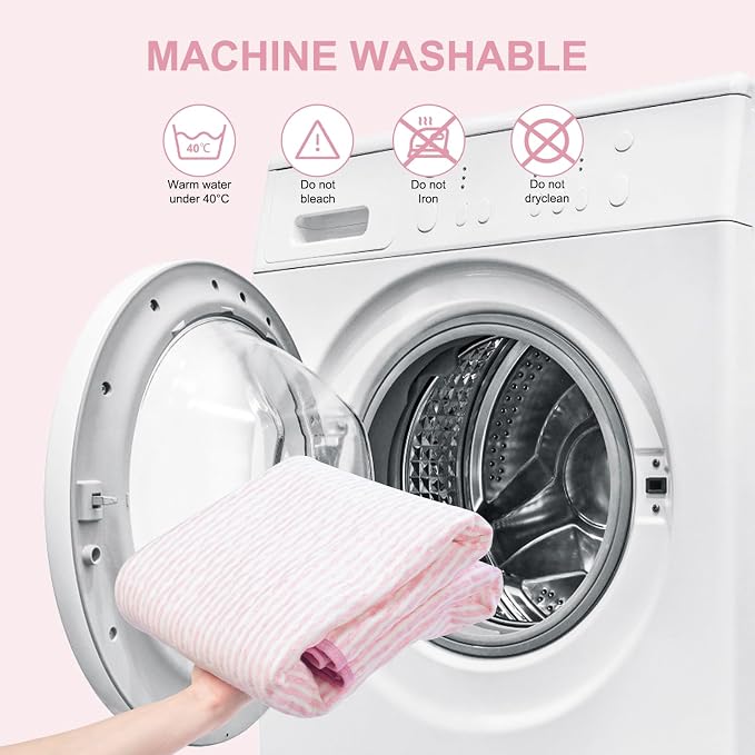 Bed Pads for Incontinence Washable, 40"x55" Large Reusable Waterproof Soft Wetting Underpad for Adults, Elderly, Seniors, Women, Kids & Pets, Machine Washable Pad for Bed, Sofa-Pink