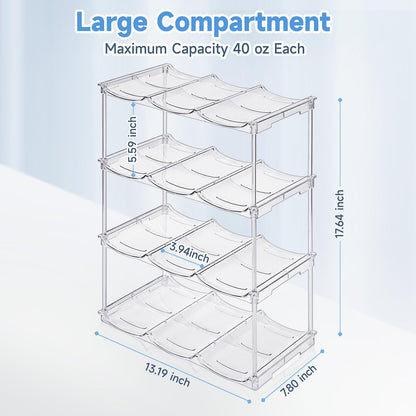 Stackable Water Bottle Organizer for Stanley 40 oz Tumbler, Water Bottle Holder for Cabinet, Pantry Kitchen Organizers and Storage for Stanley Cup Accessories, Tumbler Organizer and Wine Rack, 3Pack