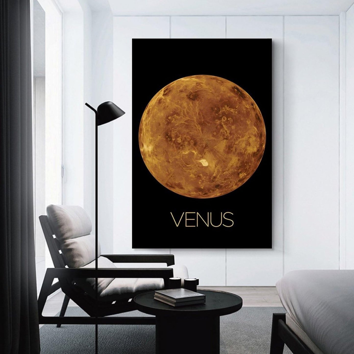 XIAOLOUTINYU Solar System Canvas Wall Art - Venus Planet Space Poster for Kids Room Bedroom Classroom, STEM Educational Astronomy Decor, Science Gift for Boys Girls Teens, 12x18 Inch Unframed