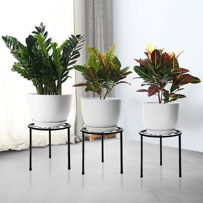 GARDIFE 12/10/9 inch Plant pots, Plastic Large planters for Indoor Plants, Flower pots, White