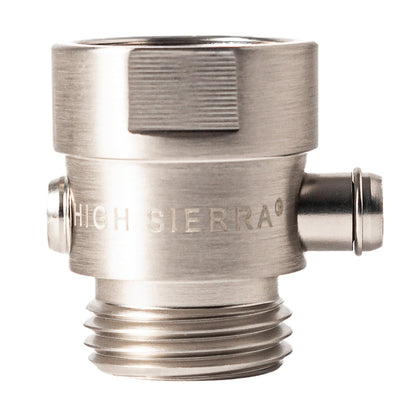 High Sierra® - All Lead-Free Brass Trickle Valve For Shower Heads. For Pause & Pressure Control. Easy To Push Button Reduces The Flow of Water or Shuts It Off to Just a Trickle - Brushed Nickel