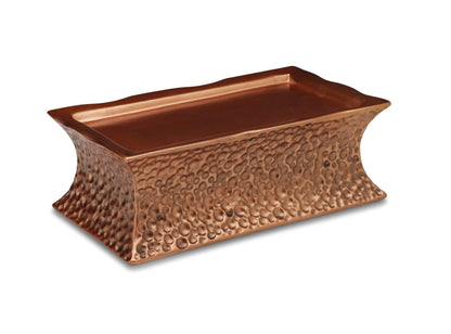 Pavilion Gift Company- Hammered Copper Pedestal - 7" x 2.5" Candle Stand Candle Holder Tealight Holder Home Decor Housewarming Gift