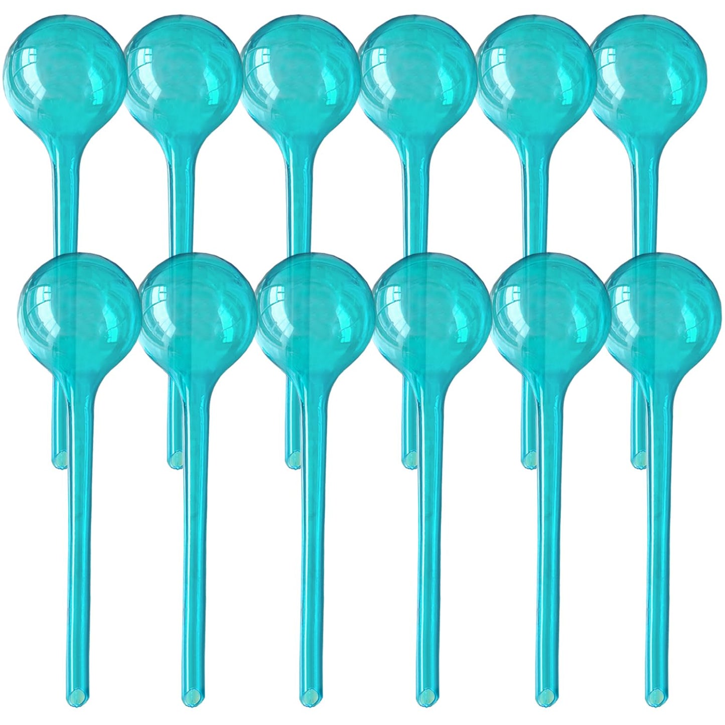Plant Self Watering Globes, Large 12pcs Flower Automatic Watering Bulbs, Plastic Plant Flower Self Watering Devices, Garden Self Watering Planter Insert for Daily Vocation Watering, Forgetful Gardener