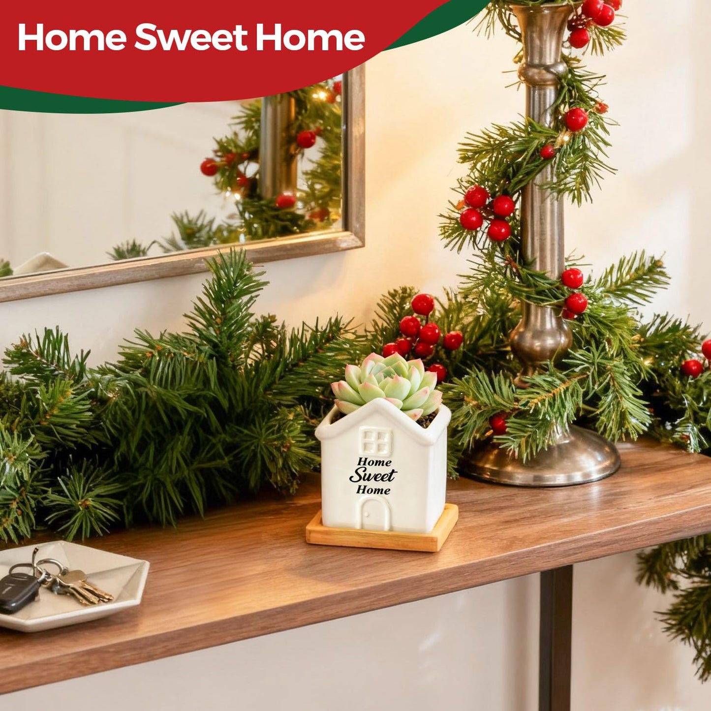 T4U House Warming Gifts New Home, 3.5 Inch Succulent Pots Home Sweet Home, Housewarming Gifts Small Pots for Plants, New Home Gift Ideas for New Apartment