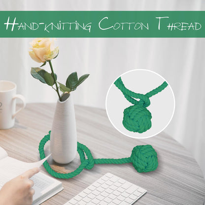 Ushomin Curtain Tiebacks, 2 Packs Heavy Duty Tiebacks, Indoor/Outdoor Decorative Tie Knot Curtain Holdbacks (Green)