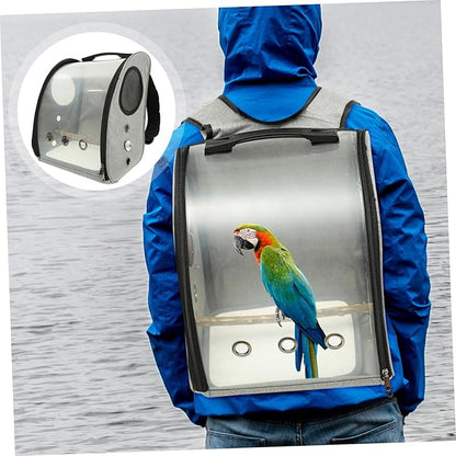 Milisten Portable Parrot Bag Wear-Resistant Bird Travel Carrier with Perch Breathable Design for Hiking Shopping and Travel Comfortable and Backpack for Birds