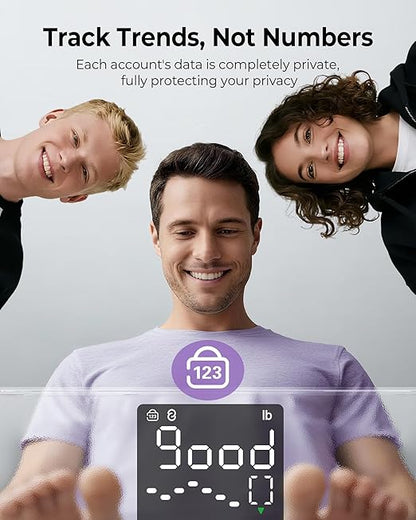 Ovutek Scale for Body Weight, Digital Bathroom Smart Scale with 13 Body Composition Analyzer Sync Weight Scale BMI Health Monitor Sync Apps 400lbs - Purple