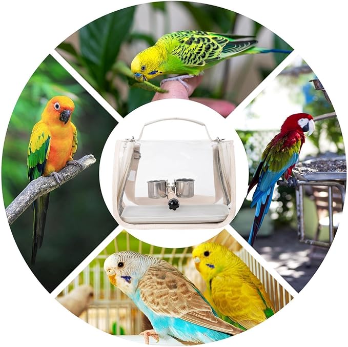 Genérico Parrot Carrier - Bird Backpack with Transport Perch | Parakeet Carrier | Parakeets, Parakeets, Nymphs, Conuros, Cockatiels: Outdoors, Camping, Holidays