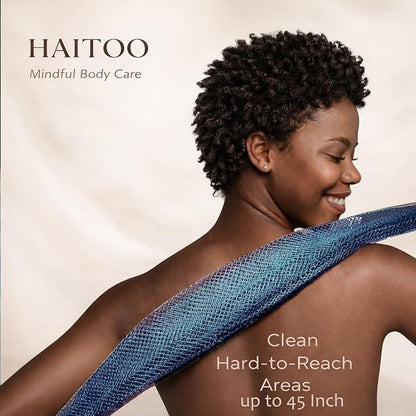 African Net Sponge Authentic, 3 Pieces African Exfoliating Net Sponge Body Back Scrubber Exfoliating Washcloth for Shower Bath for All Types (Olive Green+Champagne Gold+Pink, 3 Pcs)