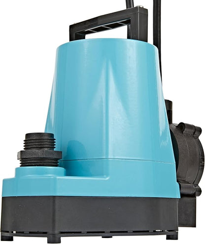 Little Giant 5-ASP-LL 115-Volt, 1/6 HP, 1500 GPH Automatic Aluminum Utility Pump with Low-Level Piggy-back Diaphragm Switch, 18-Ft. Cord, Blue, 505717