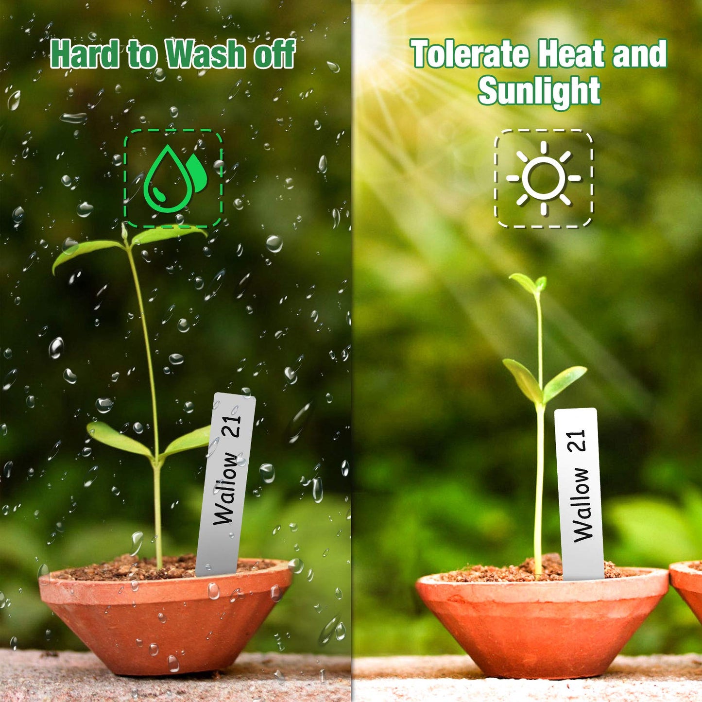 homenote Peat Pots, 4 Inch Seed Starting Pots with Drainage Holes Round(30 Pcs) with 4 Inch Plastic Plant Labels Waterproof Plant Tags(200 Pcs)