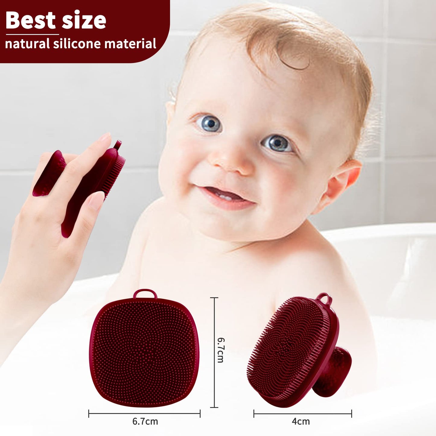 VWMYQ Face Scrubber, Silicone Face Scrubber for Men Facial Cleansing Brush Silicone Face Wash Brush Manual Waterproof Cleansing Skin Care Face Brushes for Exfoliating- Black
